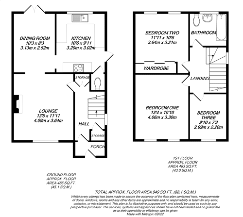 Floorplan for Cowley, Middlesex